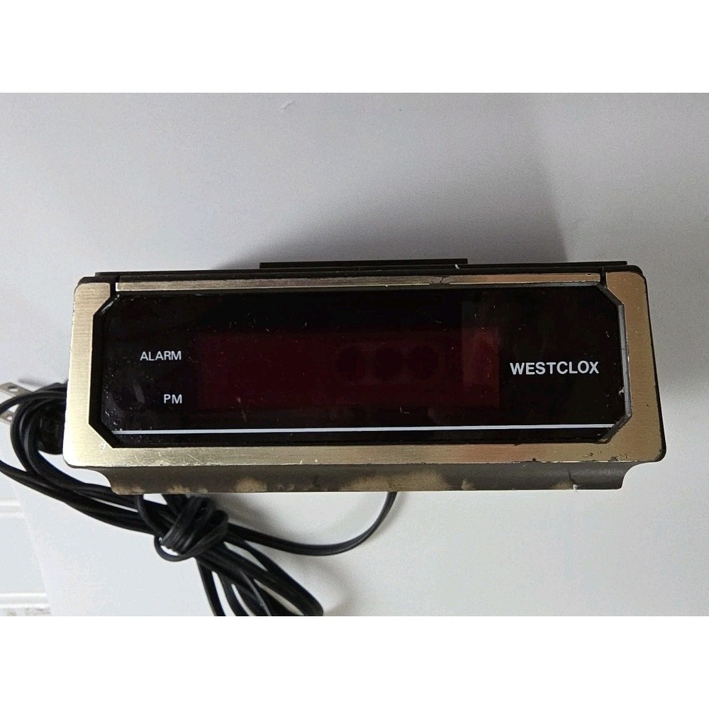 Vintage Westclox Digital Alarm Clock Model 22644 Tested‎